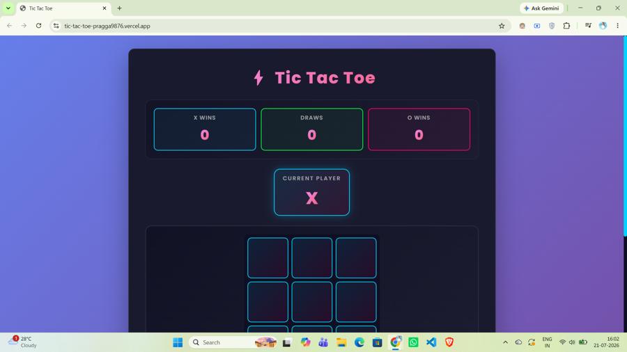 Tic Tac Toe gameplay screenshot